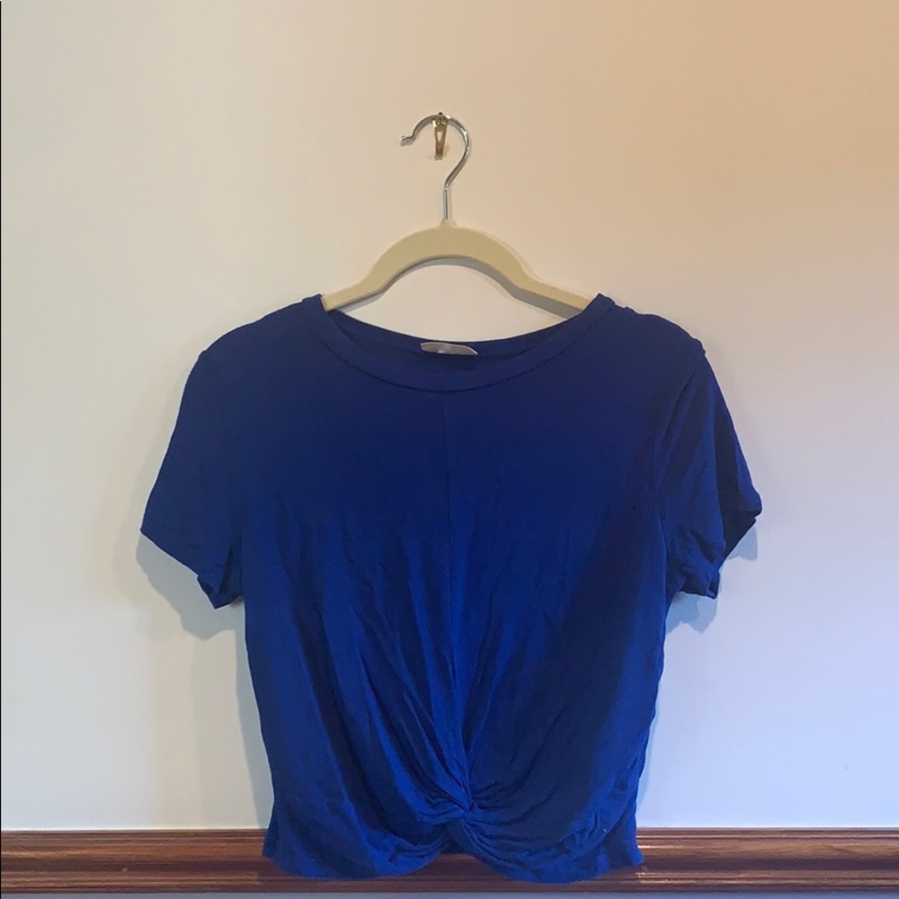 Navy Blue Crop Top